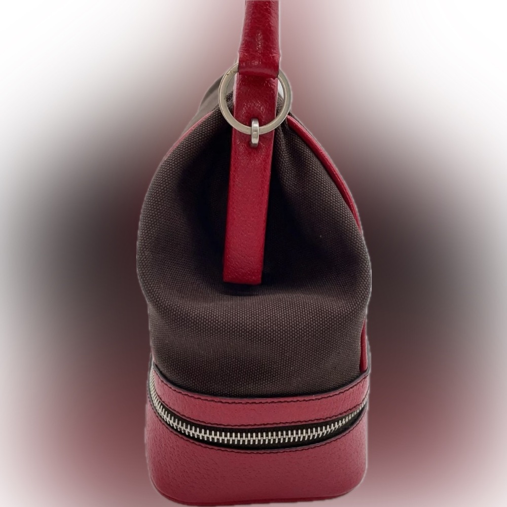 Prada Doctor’s Bag Red & Brown Canvas and Leather EUC with Documents - Picture 12 of 15